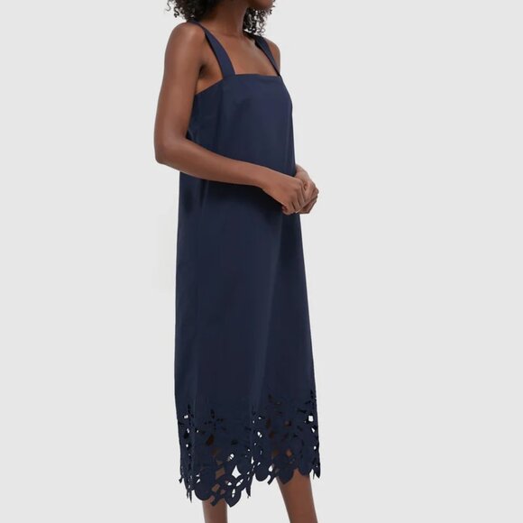 Tuckernuck - Navy Cotton Eyelet Moria Dress - New With Tags! - Picture 3 of 4